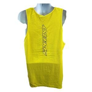 Vintage Speedo Yellow Tank Top 90’s Size XL USA Made